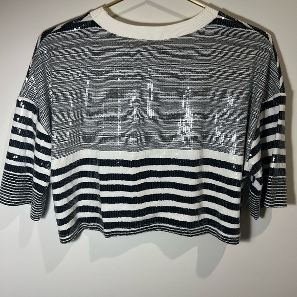 Rehab Lab Sequin Striped Top - Picture 1 of 5